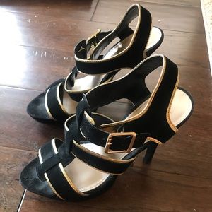 Black/Gold Steve Madden Heels
